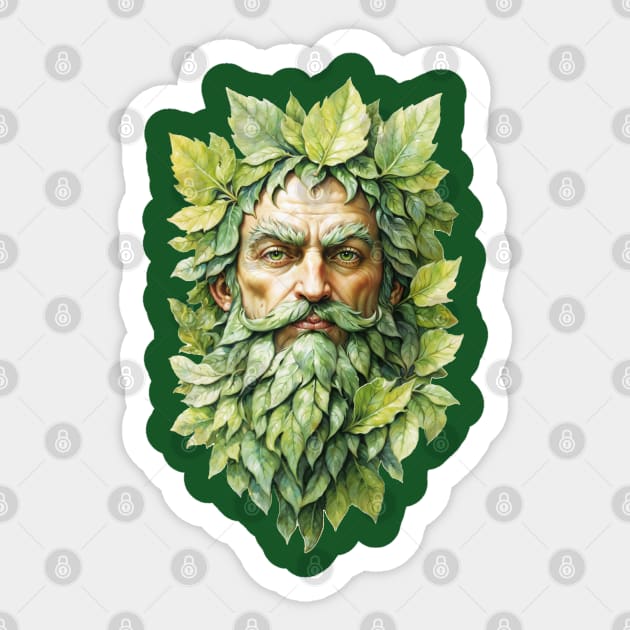 Green Man Wicca Witch Witchcraft Pagan Gift Sticker by Witchy Ways